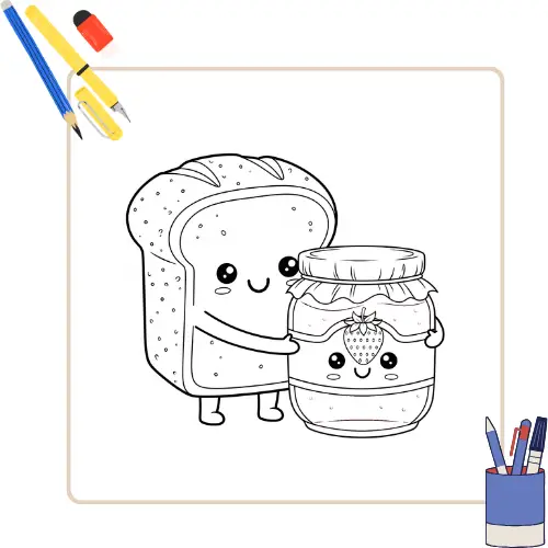 Kawaii Eten Kleurplaten thumbnail