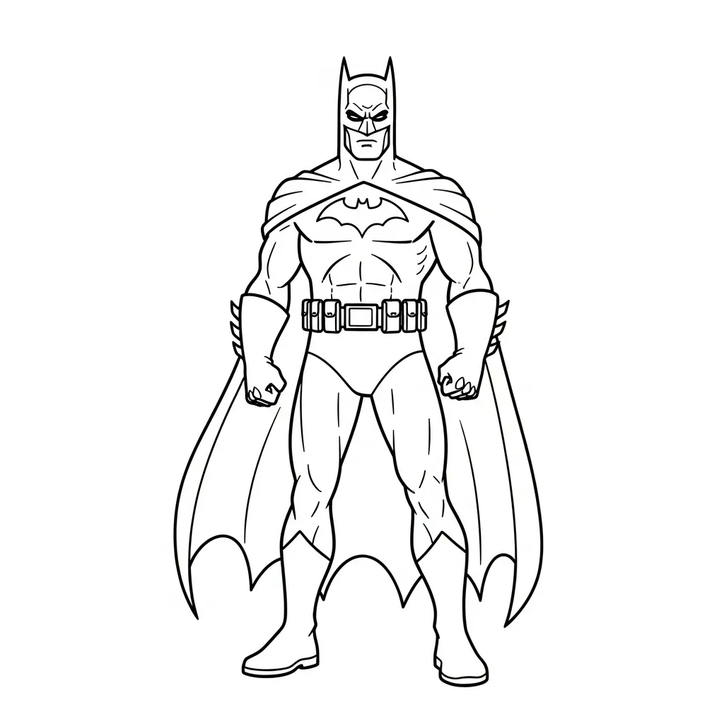 Kleurplaat Batman 8 Kleurplaat Batman
