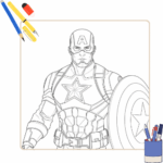 Kleurplaat Captain America 5 Kleurplaat Captain America thumbnail