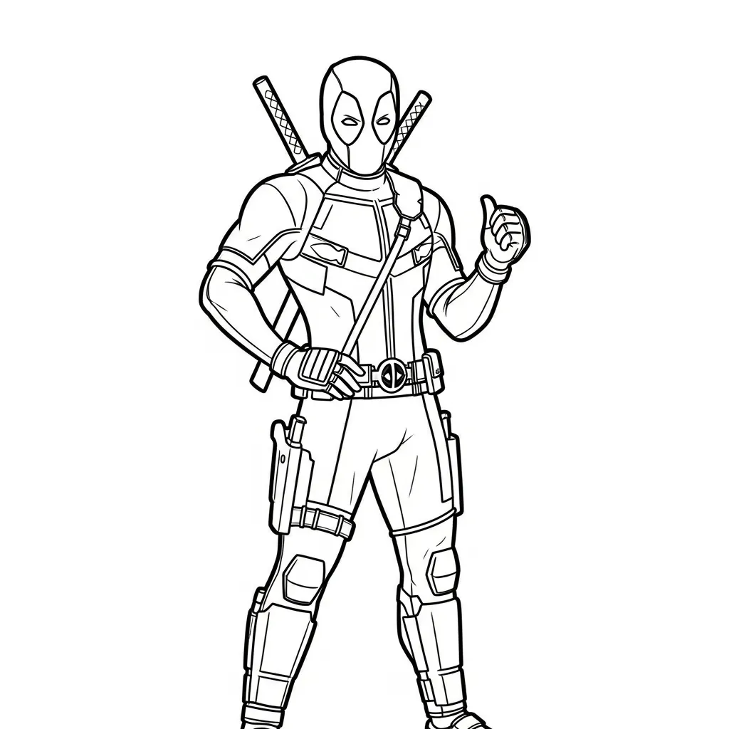 Kleurplaat Deadpool 10 Kleurplaat Deadpool 2