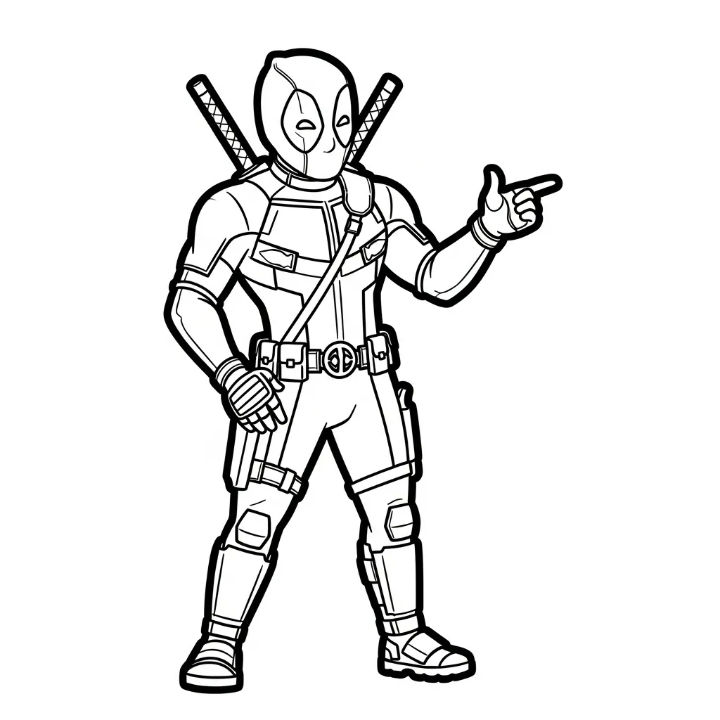 Kleurplaat Deadpool 13 Kleurplaat Deadpool 5