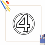 Kleurplaat Fantastic Four thumbnail