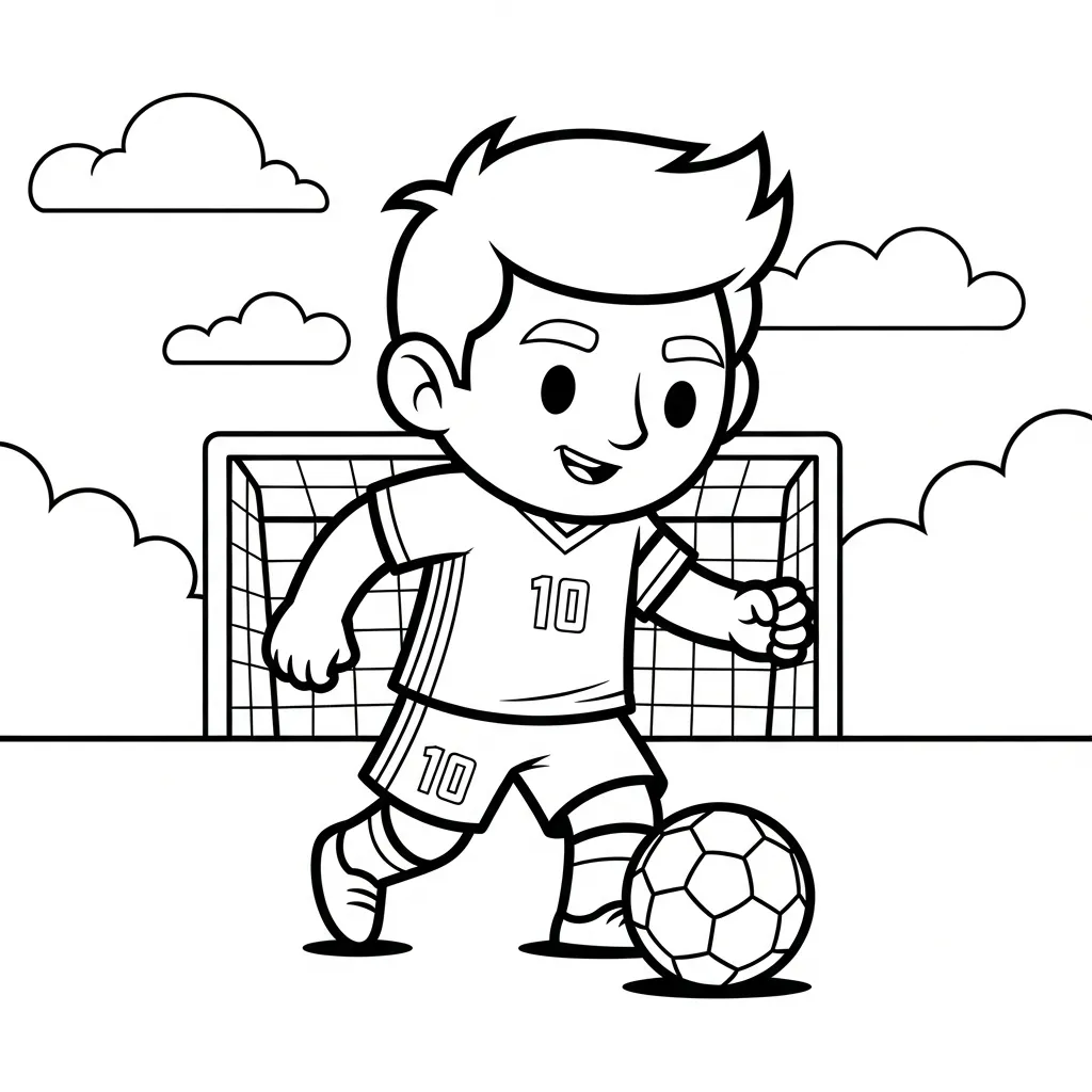 Kleurplaat Lionel Messi 1