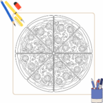 kleurplaat Pizza thumbnail