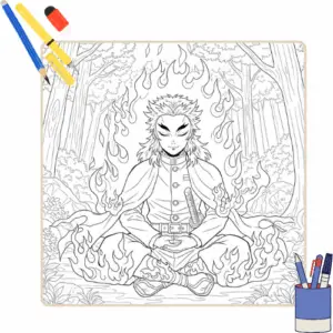 Kleurplaat Rengoku