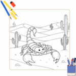 Kleurplaat Schorpioen 5 Kleurplaat Schorpioen thumbnail