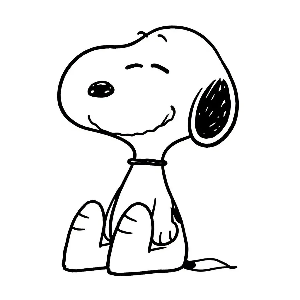 Kleurplaat Snoopy 3
