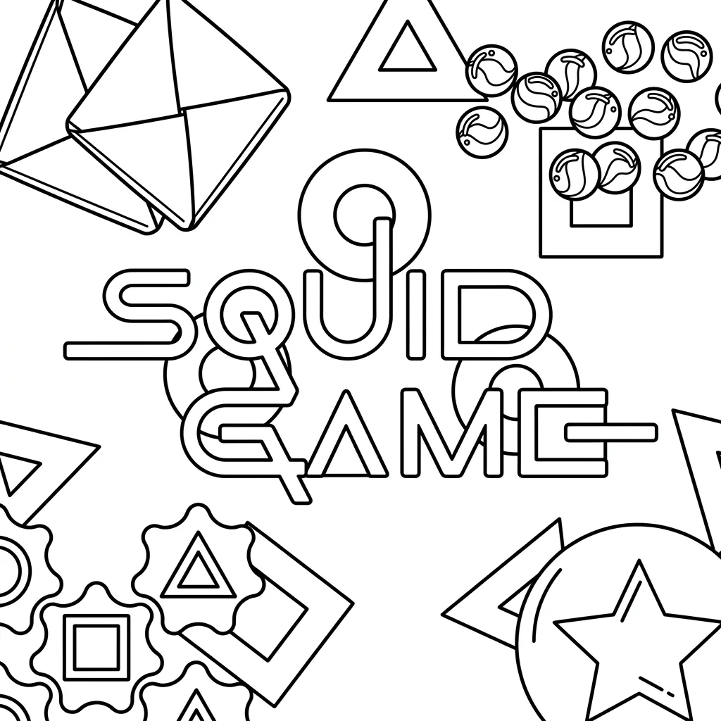 Kleurplaat Squid Game 1