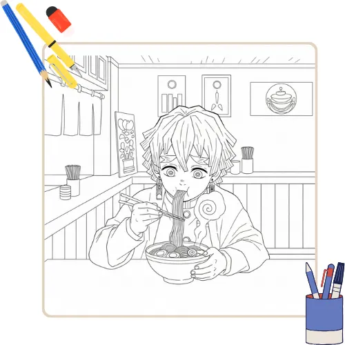 Kleurplaat Zenitsu thumbnail