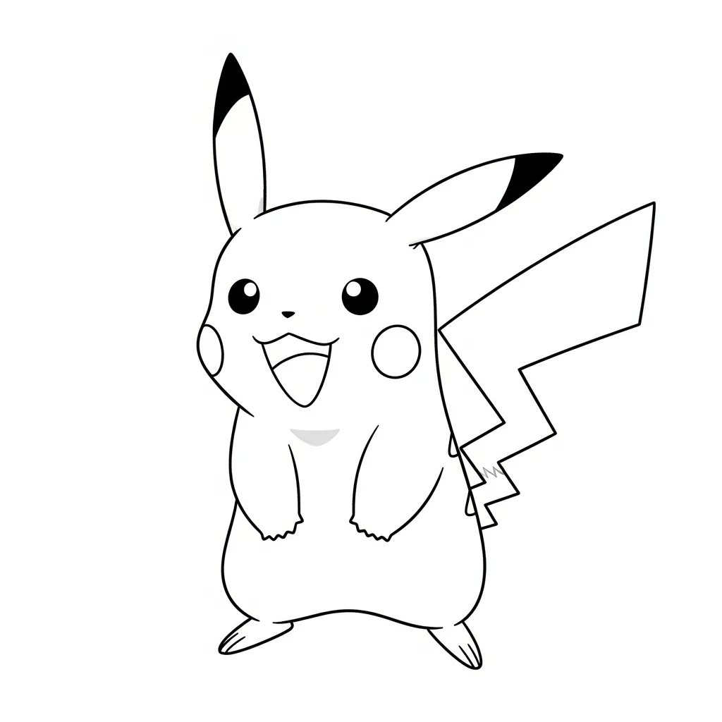 Omalovánka Pikachu strana 1
