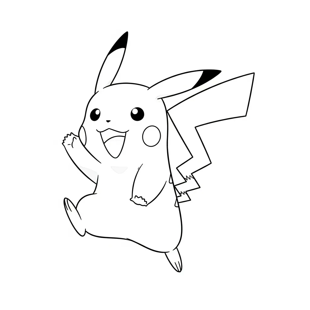 Omalovánka Pikachu strana 2