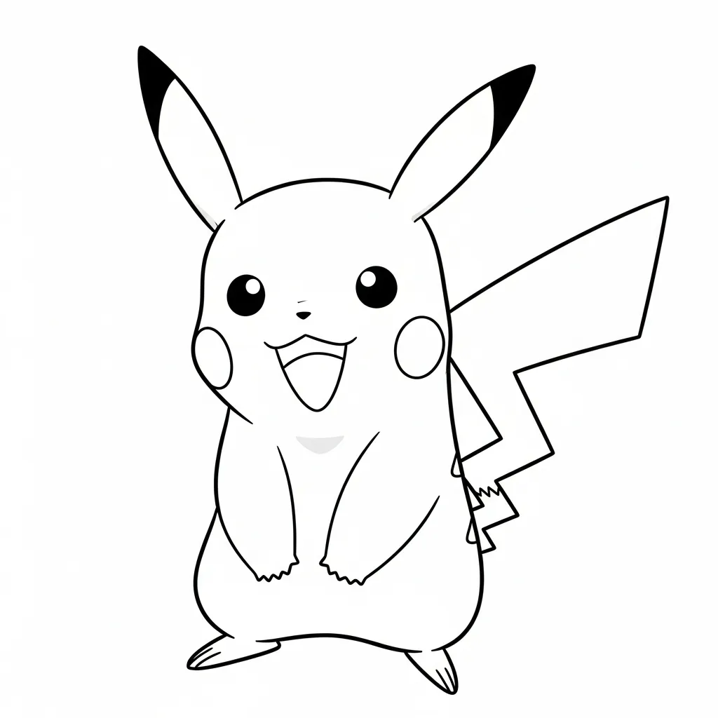 Omalovánka Pikachu strana 3