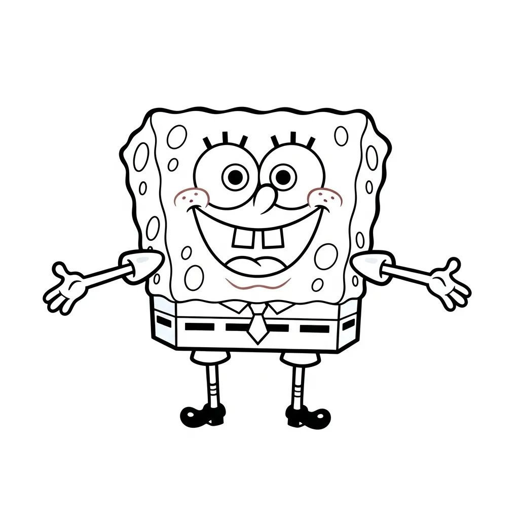 Spongebob kleurplaat 3