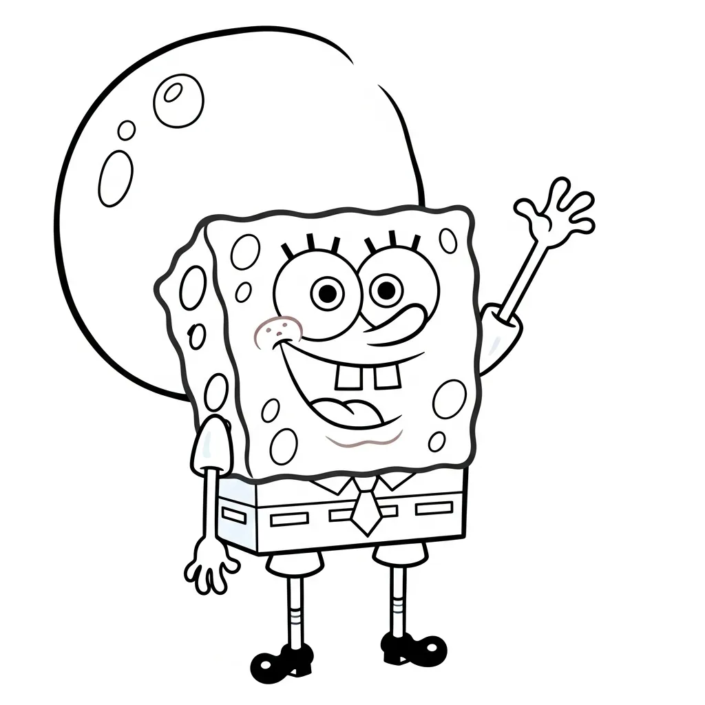 Spongebob kleurplaat 4
