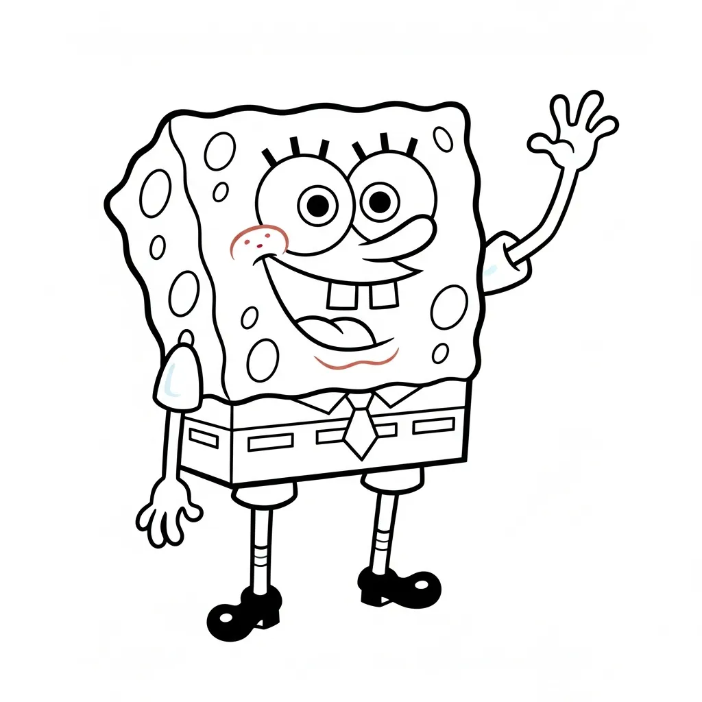 Spongebob kleurplaat