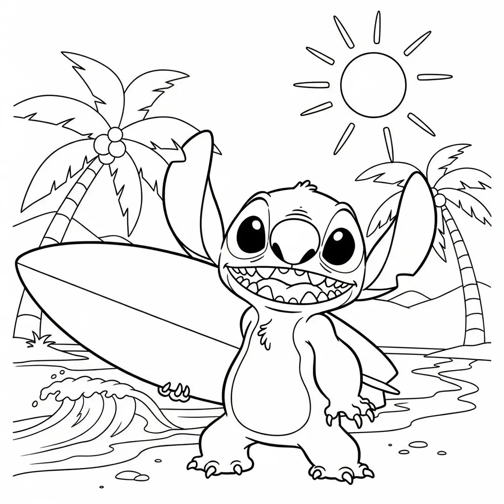 Stitch 색칠하기 페이지 4