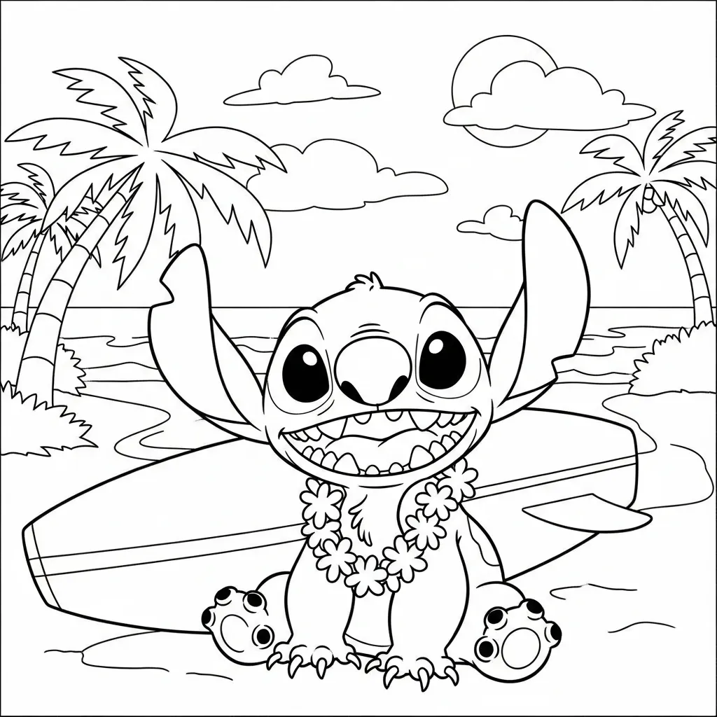 Stitch 색칠공부