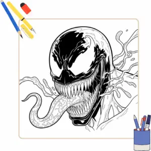 Venom Kleurplaat