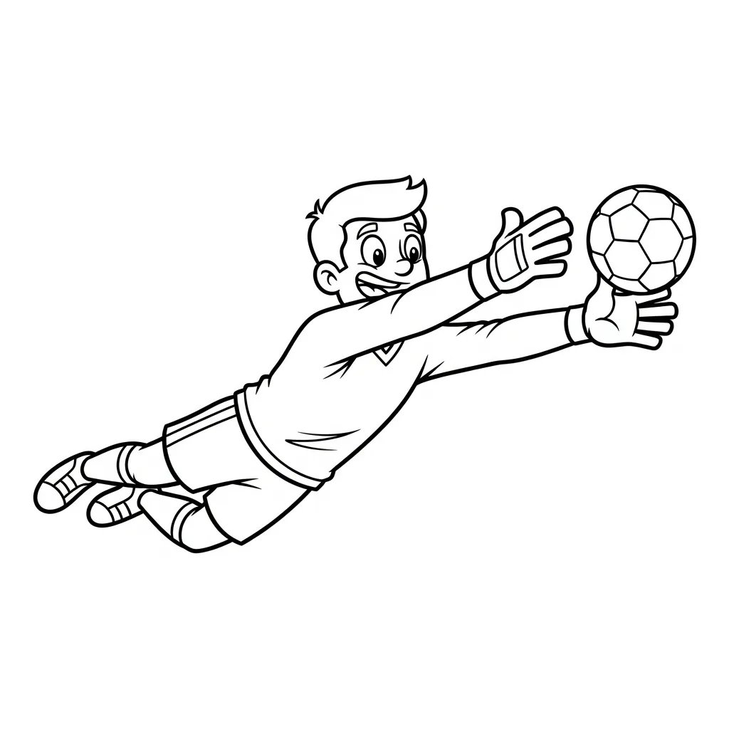 Voetbal kleurplaat