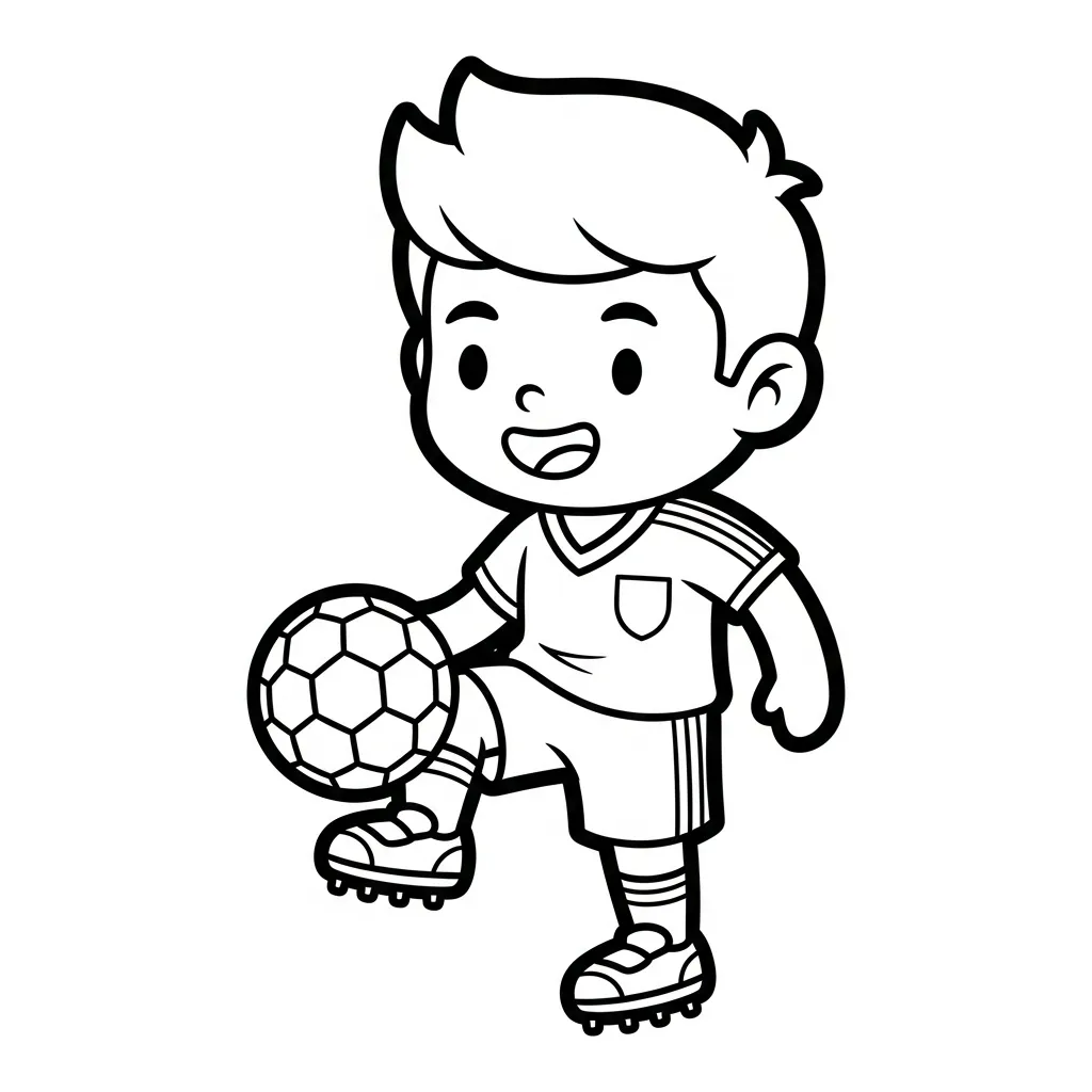 Voetbal kleurplaat 1