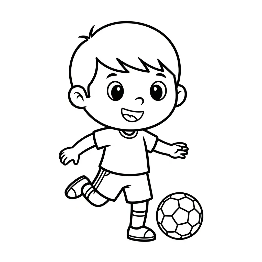 Voetbal kleurplaat 4