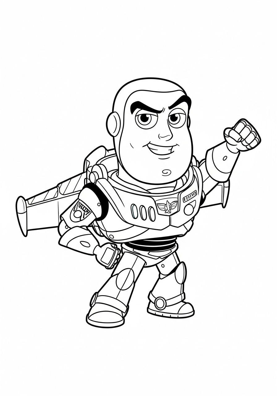 Buzz Lightyear kleurplaat 24 buzz lightyear chibi versie kleurplaat