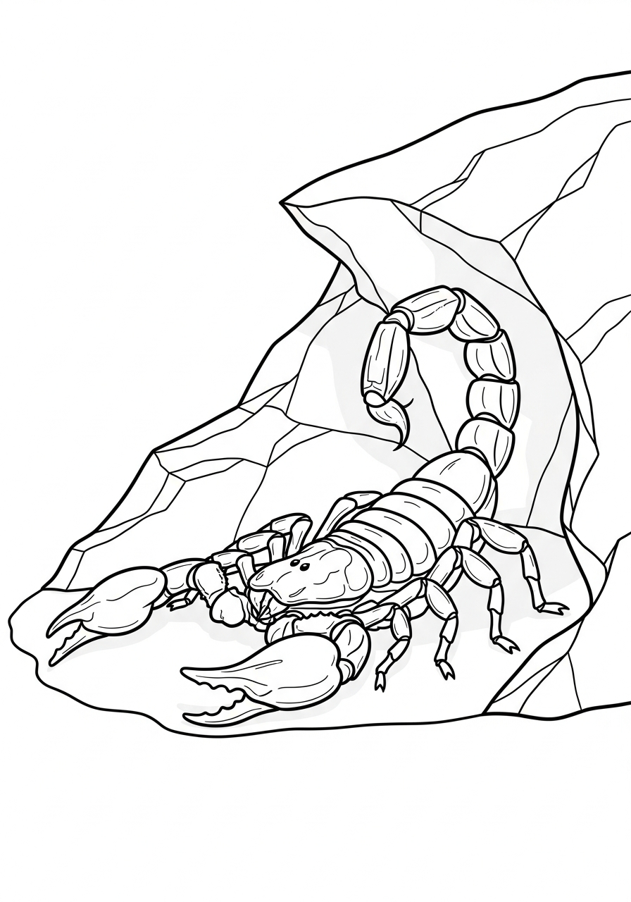 de rotsklimmer schorpioen kleurplaat