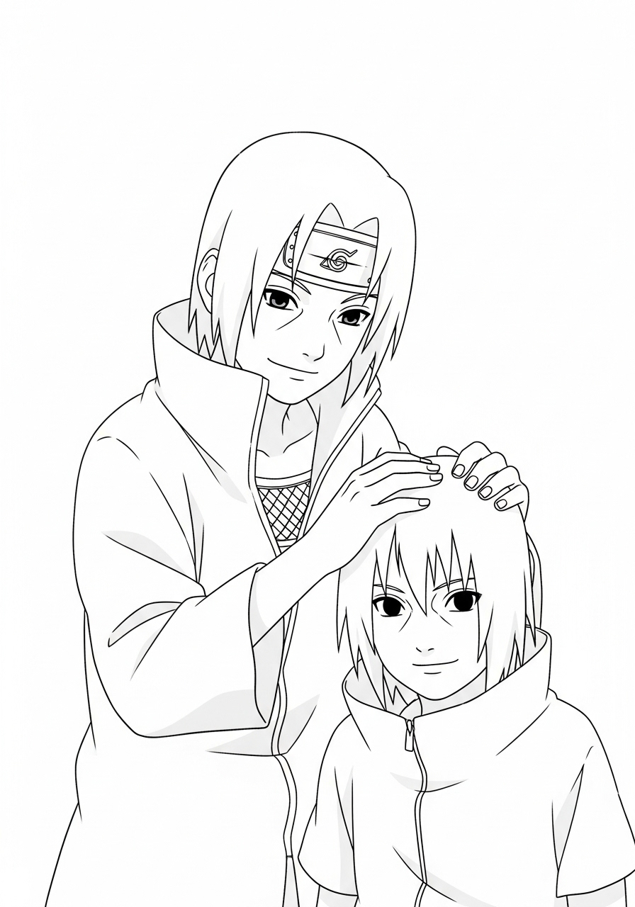 Itachi kleurplaat 25 itachi en sasuke broederliefde kleurplaat