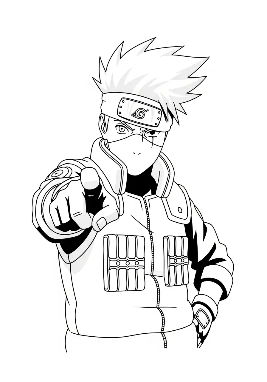 Kakashi kleurplaat 10 kakashi wijst jou aan kleurplaat