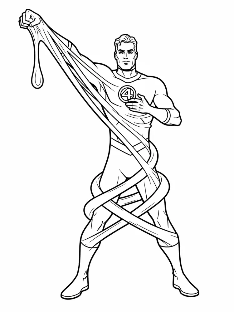 Kleurplaat Fantastic Four 12 mister fantastic rekken fantastic four kleurplaat