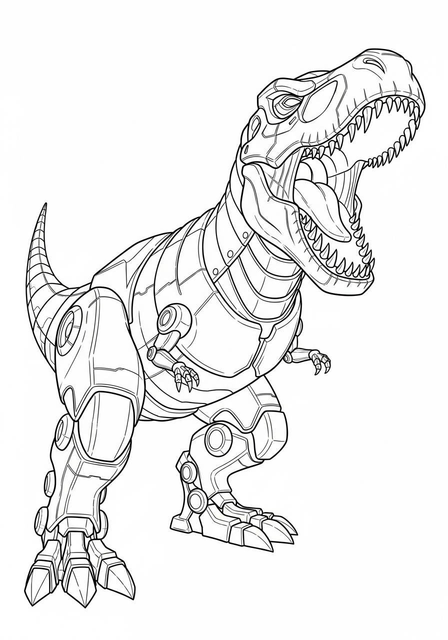 robot t rex grimlock kleurplaat