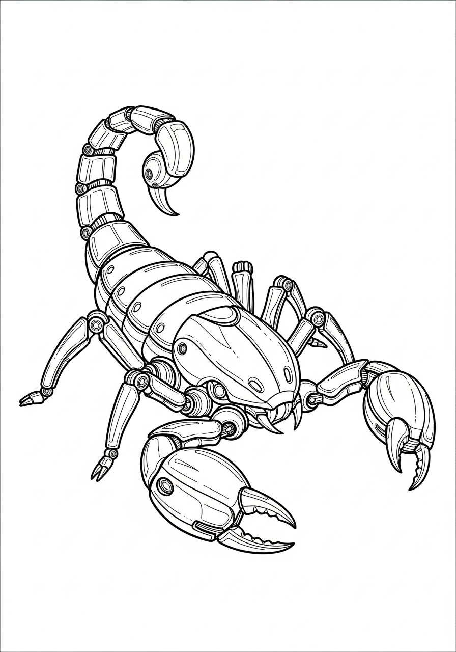 stalen robo scorpio kleurplaat