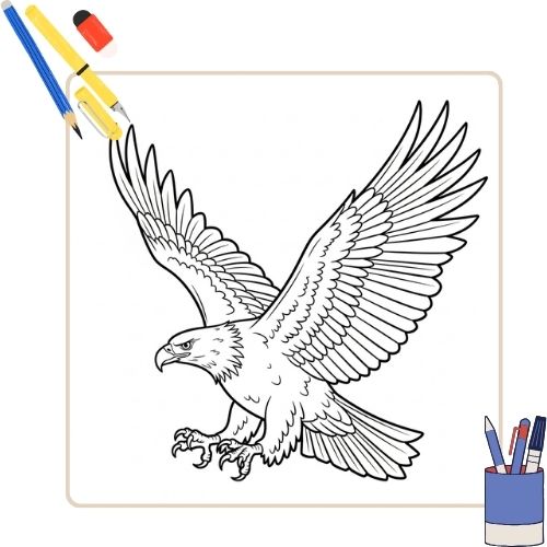 Adelaar Kleurplaat thumbnail
