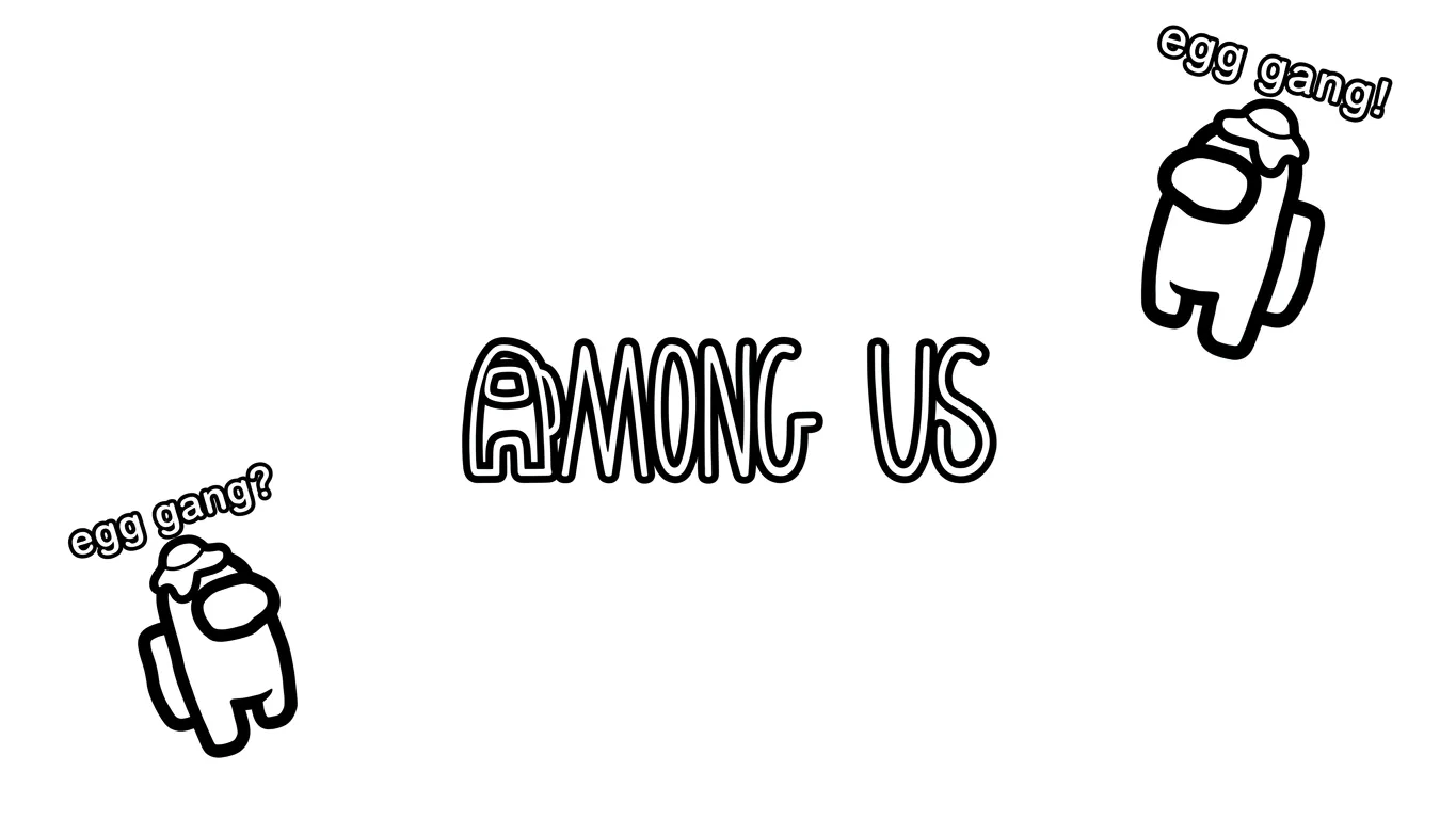 Among Us kleurplaat 12 Among Us kleurplaat 4