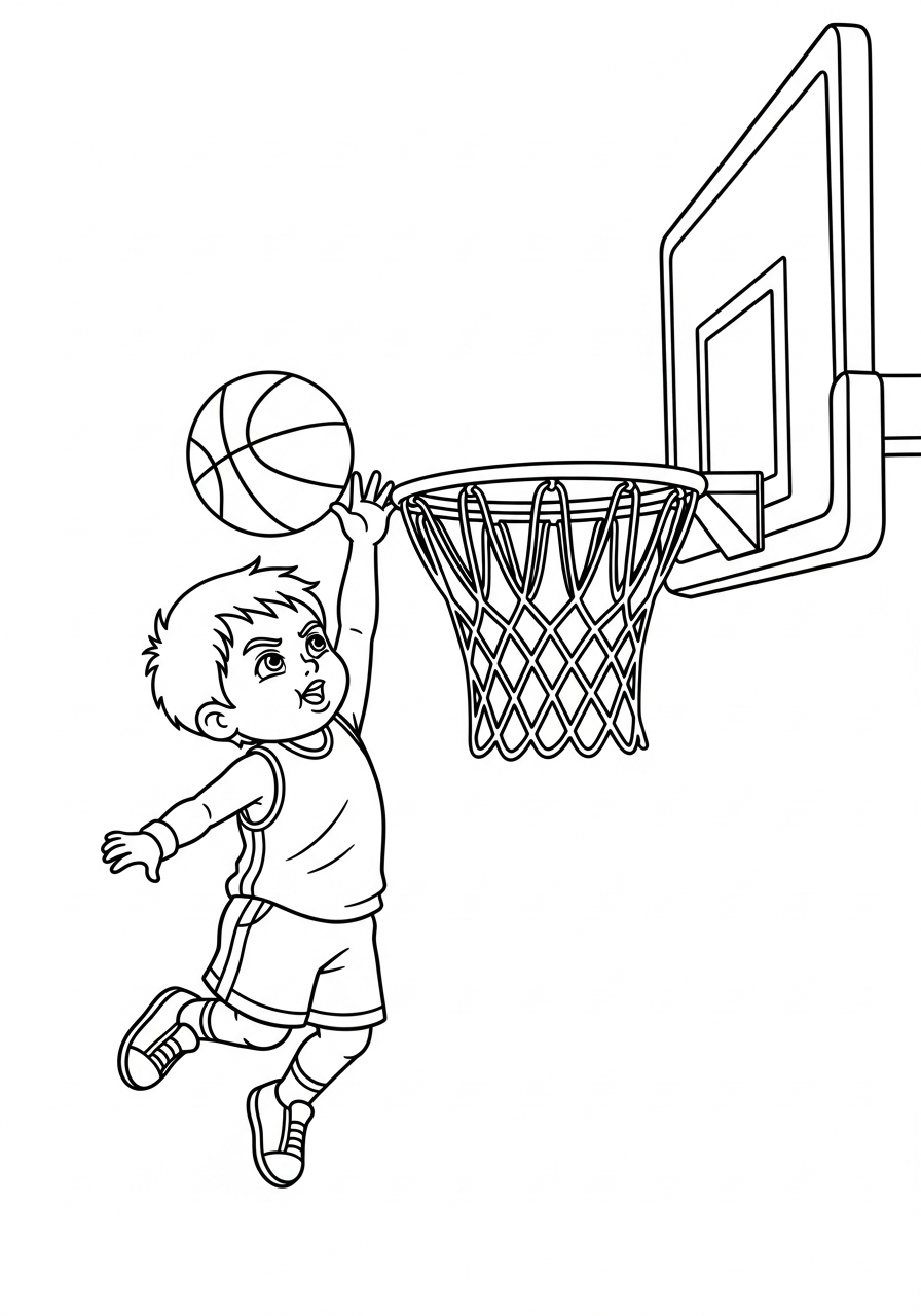 Basketbal Kleurplaat 9 Basketbal Kleurplaat 1
