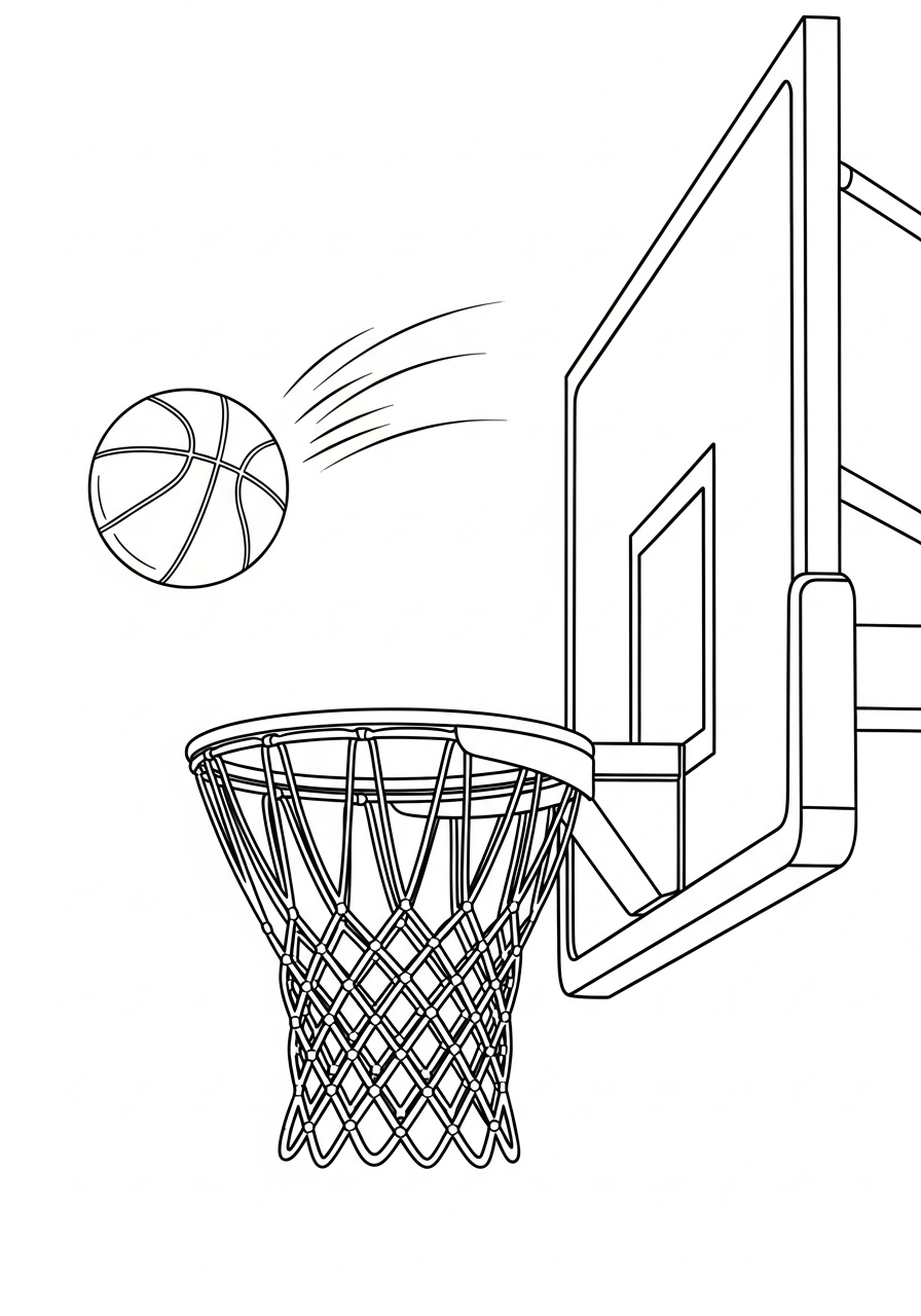 Basketbal Kleurplaat 19 Basketbal Kleurplaat 11