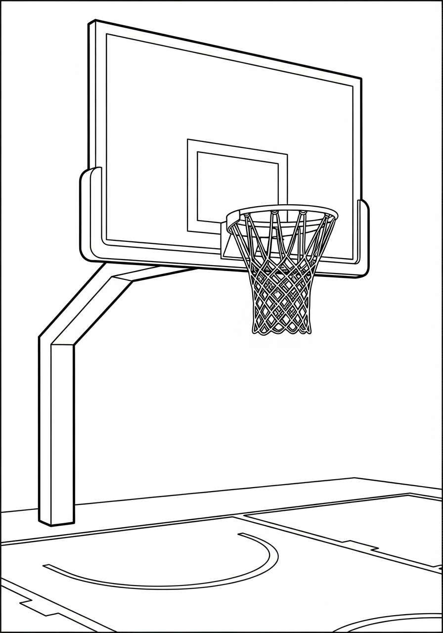 Basketbal Kleurplaat 18 Basketbal Kleurplaat 10