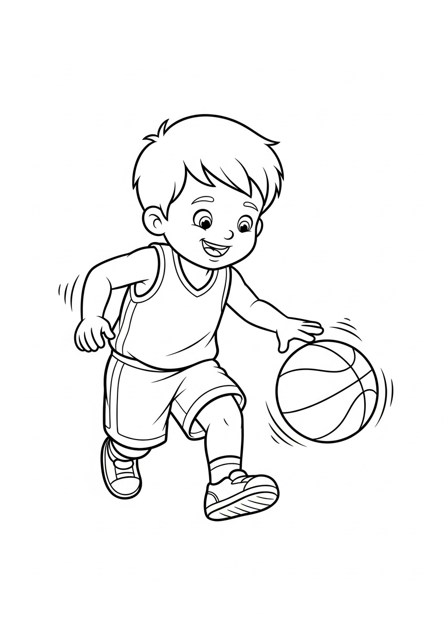 Basketbal Kleurplaat 17 Basketbal Kleurplaat 9
