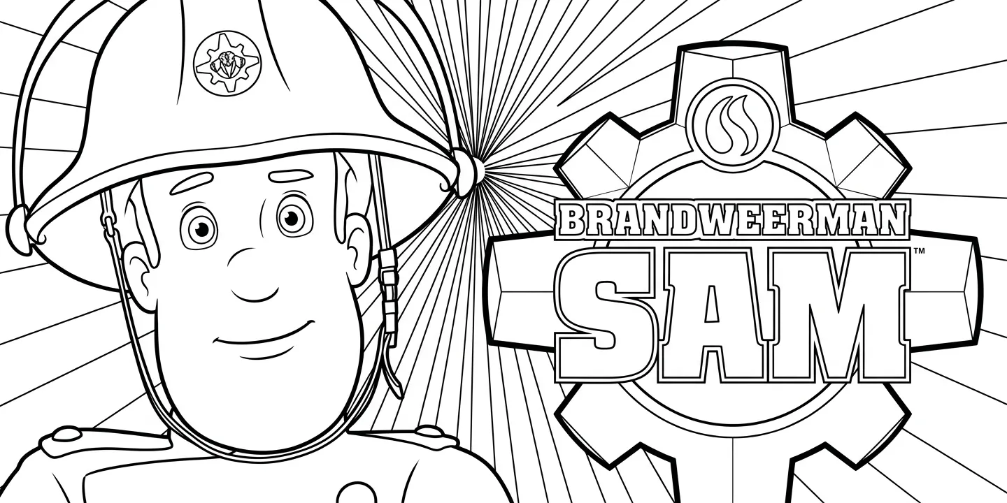 Brandweerman Sam kleurplaat 9 Brandweerman Sam kleurplaat 1