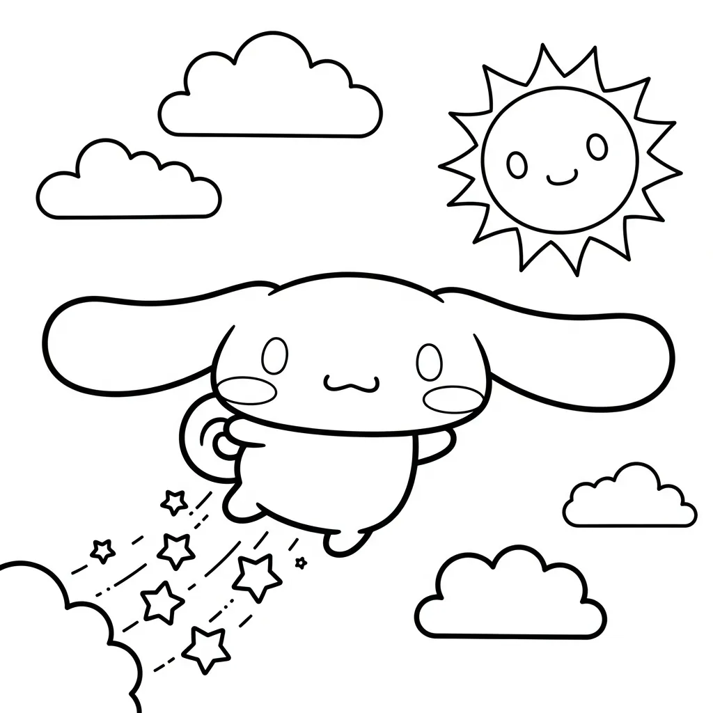 Cinnamoroll pagina da colorare 1