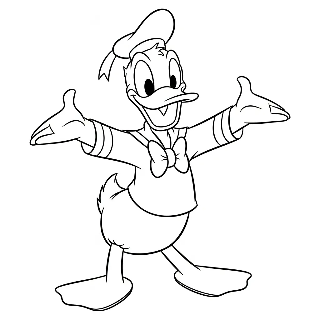 Donald duck kleurplaat 11 Donald duck kleurplaat 3