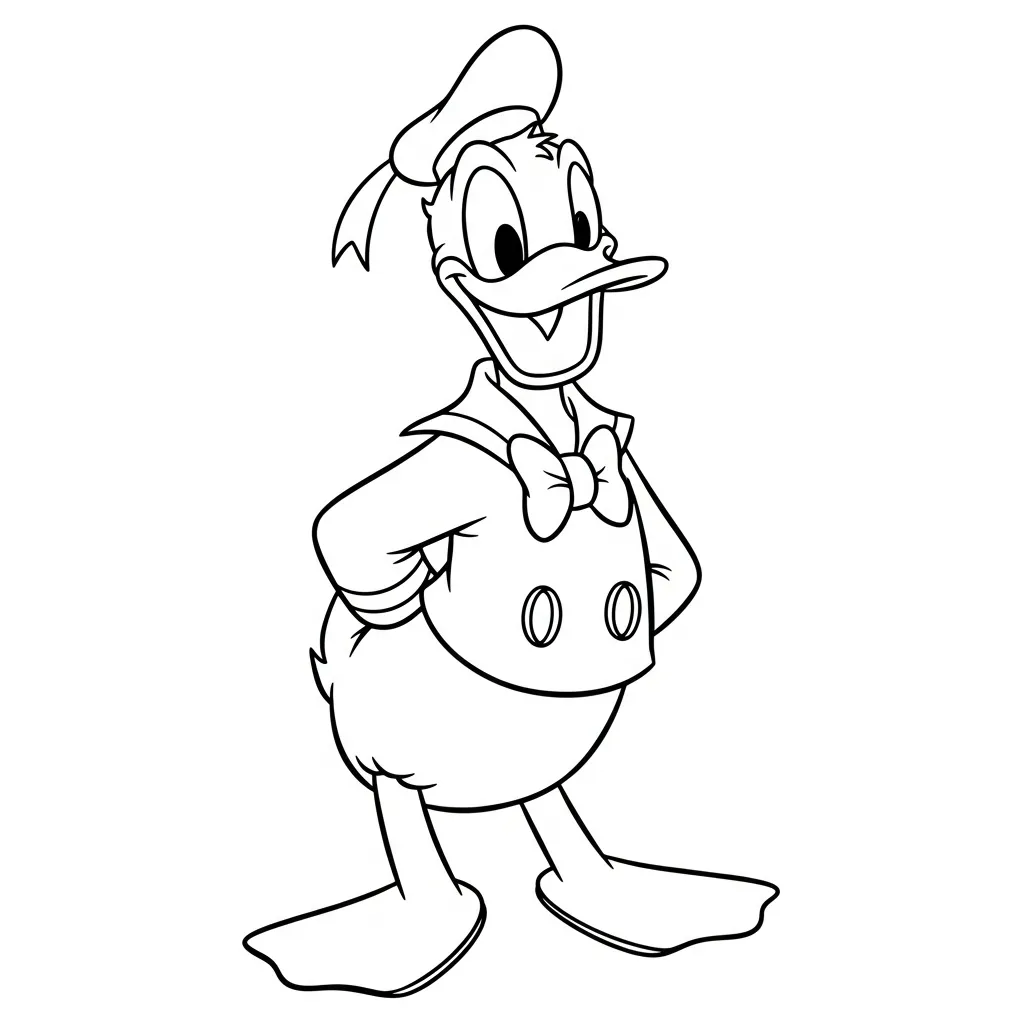 Donald duck kleurplaat 8 Donald duck kleurplaat