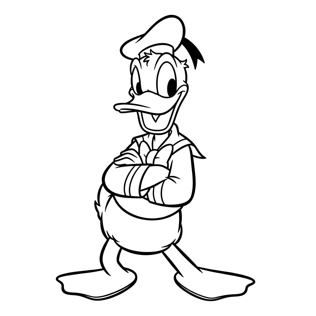 Donald duck kleurplaat 9 Donald duck kleurplaat 1