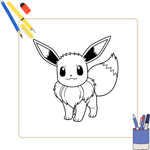 Eevee Kleurplaat thumbnail