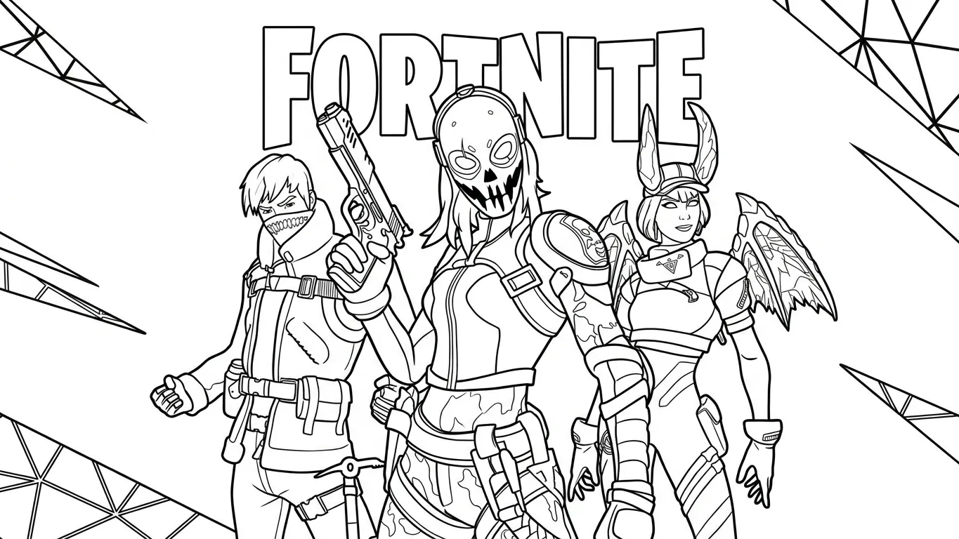 Fortnite kleurplaat 3