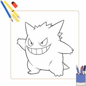 Gengar kleurplaat
