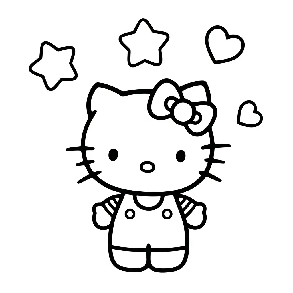 Hello kitty kleurplaat 10 Hello kitty kleurplaat 2