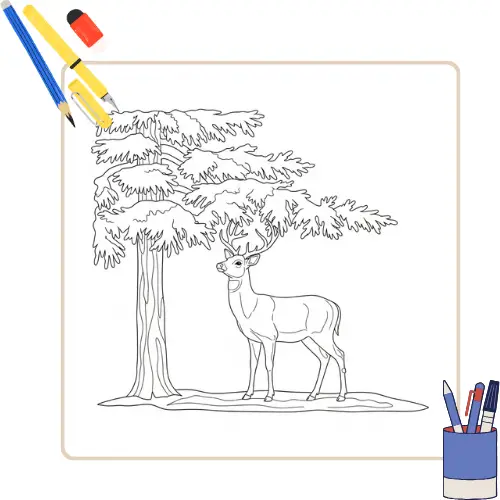 Hert Kleurplaat 7 Hert Kleurplaat thumbnail