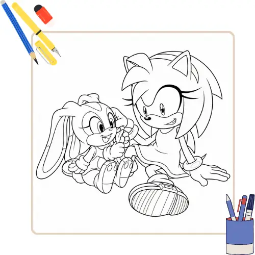 Kleurplaat Amy Rose thumbnail