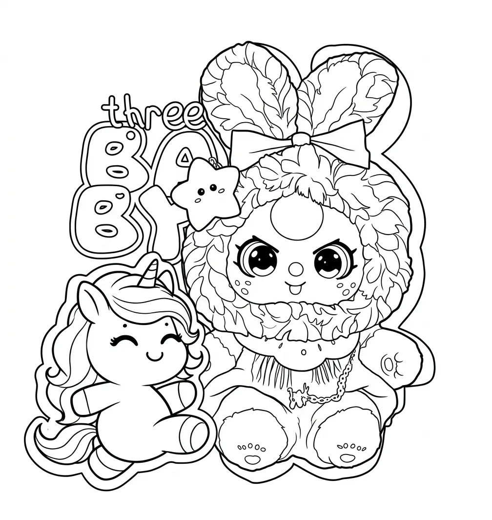 Página para colorir Baby Three 11 Página para colorir Baby Three 3